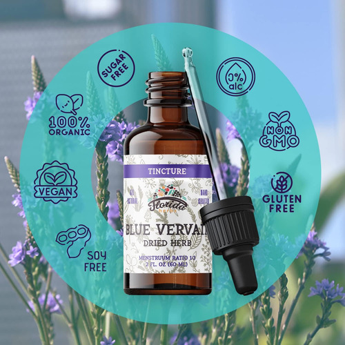 Extrato Orgânico De Erva De Verbena Azul - Erva De Verbena A - Imagem 3
