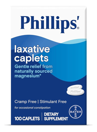 Phillips Laxative Caplets, Com Suplemento De Magnésio De De