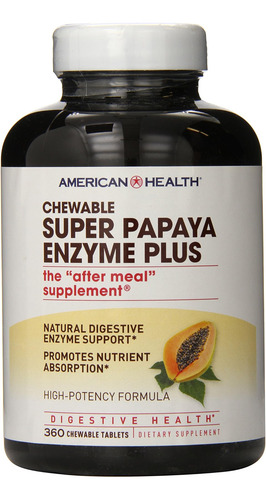 American Health Multi-enzyme Plus, Super Papaya, 360 Count