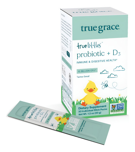 Probiótico True Grace True Littles, 30 Pacotes De Palitos Pa