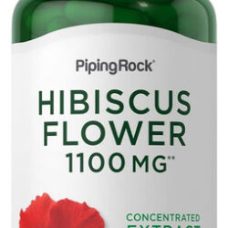 Flores De Hibisco Piping Rock 1100 Mg | 120 Cápsulas | Extra