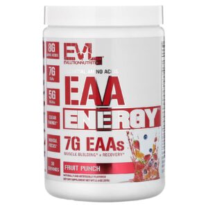 EVLution Nutrition Aminoácidos Essenciais Energia EAA Ponche de Frutas 357 g (126 oz)