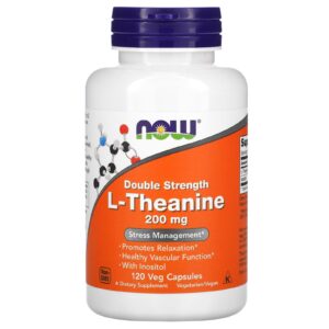NOW Foods, L-Theanine, 120 Cápsulas Vegetais