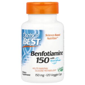 Doctors Best Benfotiamina 150 com BenfoPure™ 150 mg 120 Cápsulas Vegetais