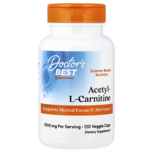 Doctor's Best, Acetil L-Carnitina, 120 Cápsulas Vegetais (500 mg por Cápsula)