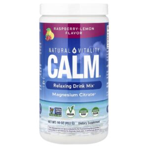 Natural Vitality CALM® Mistura para Bebida Relaxante Framboesa e Limão 453 g (16 oz)