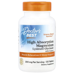Doctors Best Magnésio de Alta Absorção 120 Comprimidos (100 mg por Comprimido)