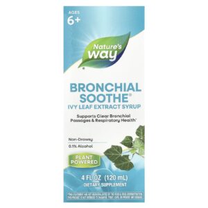 Natures Way Bronquial Soothe® Xarope de Extrato da Folha de Hera Maiores de 6 Anos 120 ml (4 fl oz)