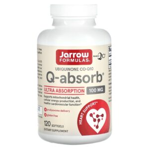 Jarrow Formulas Q-absorb Co-Q10 100 mg 120 Cápsulas Softgel