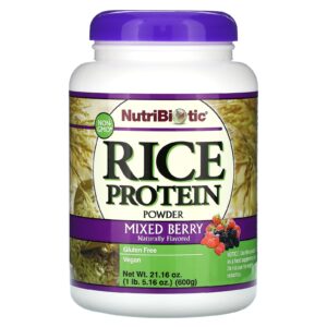 NutriBiotic Proteína de Arroz em Pó Baga Mista 1 lb. (600 g)
