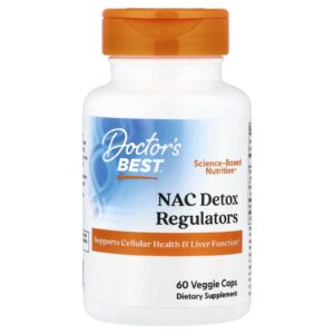 Doctor's Best, Reguladores de NAC para Detox, 60 Cápsulas Vegetais