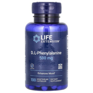 Life Extension, D, L-Fenilalanina, 500 mg, 100 Cápsulas Vegetarianas
