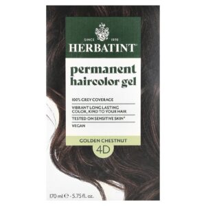 Herbatint Gel de Coloração Permanente 4D Castanha Dourada 135 ml (456 fl oz)