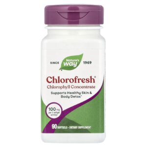 Natures Way Chlorofresh Concentrado de Clorofila 90 Cápsulas Softgel (50 mg por Cápsula Softgel)