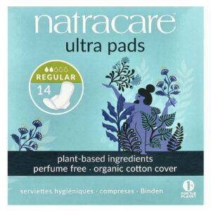 Natracare Ultra Pads Capa de Algodão Orgânico Regular Normal 14 Absorventes