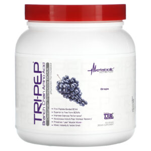 Metabolic Nutrition Tri-Pep Aminoácido de Cadeia Ramificada Uva 141 oz (400 g)