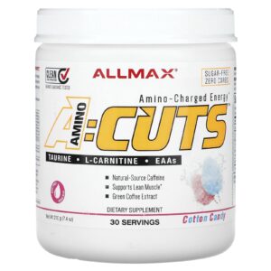 ALLMAX ACUTS™ Energia Carregada de Aminoácidos Algodão Doce 210 g (74 oz)