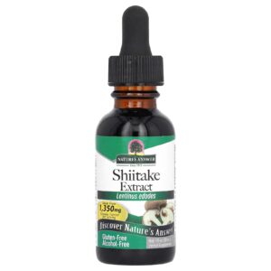 Natures Answer Extrato de Shiitake Sem Álcool 1.350 mg 30 ml (1 fl oz)