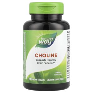 Natures Way Colina 500 mg 100 Comprimidos Veganos