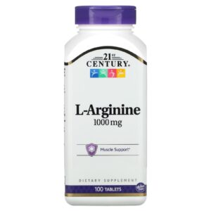 21st Century, L-Arginina, 1.000 mg, 100 Comprimidos