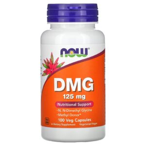 NOW Foods DMG 125 mg 100 Cápsulas Vegetais