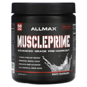 ALLMAX, MusclePrime®, Pré-Treino de Classe Avançado, Framboesa Branca, 266 g (9,4 oz)