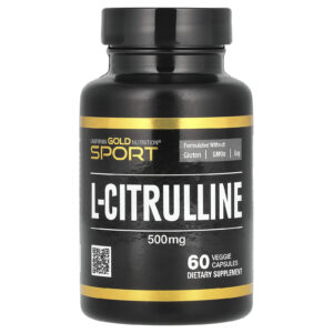 California Gold Nutrition Sport L-Citrulina Kyowa Hakko 500 mg 60 Cápsulas Vegetais