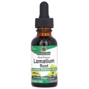 Natures Answer Raiz de Lomatium Sem Álcool 1.000 mg 30 ml (1 fl oz)