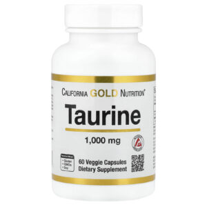 California Gold Nutrition, Taurina, 1.000 mg, 60 Cápsulas Vegetais