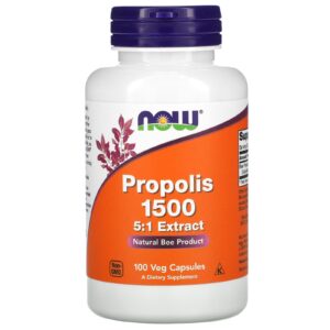 NOW Foods Propolis 1500 300 mg 100 Cápsulas Vegetais