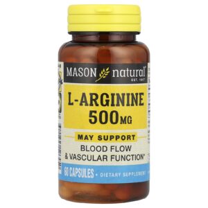 Mason Natural L-Arginina 500 mg 60 Cápsulas
