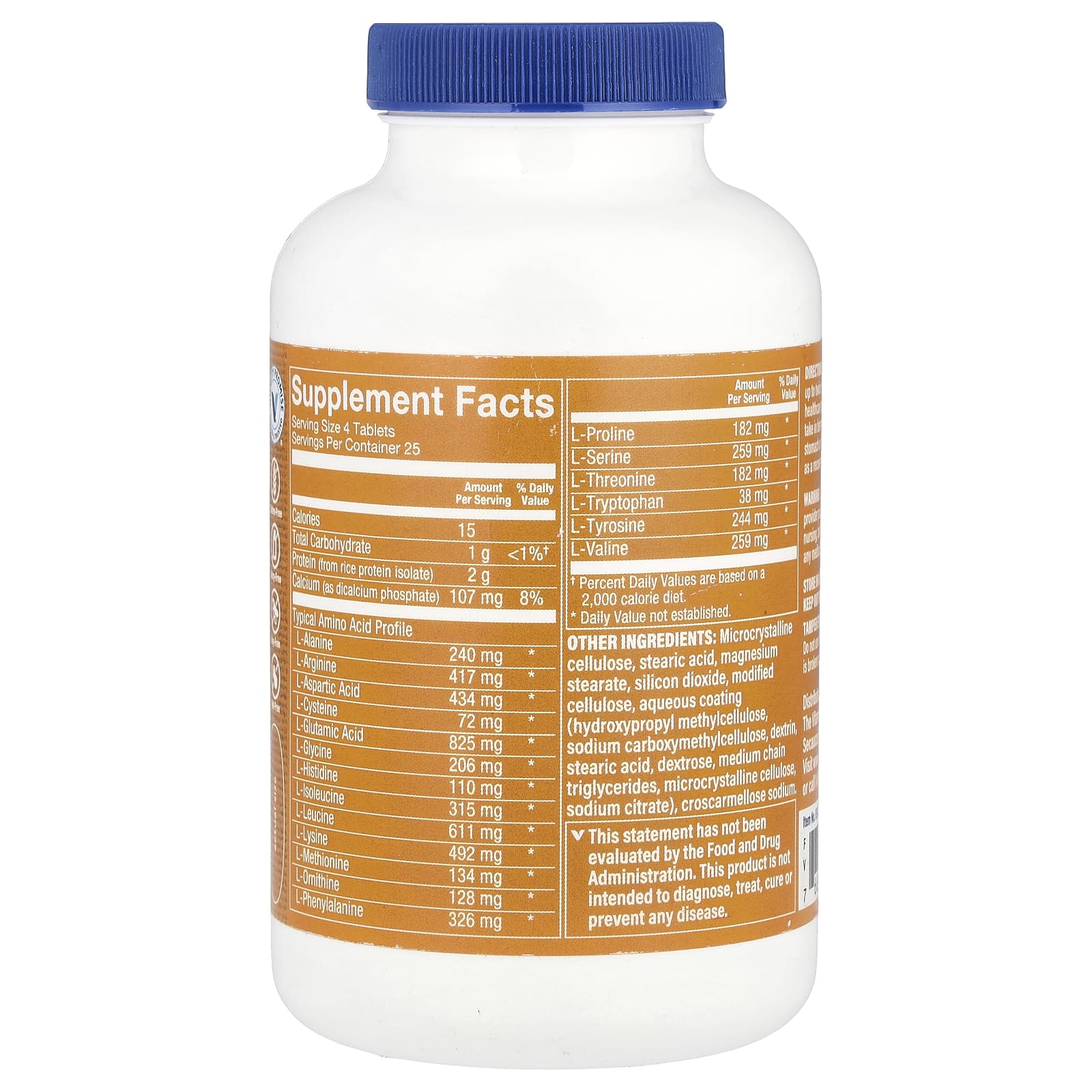 The Vitamin Shoppe Complexo de Aminoácidos 100 Comprimidos - Imagem 2