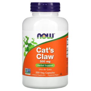 NOW Foods Unha de Gato 500 mg 250 Cápsulas Vegetais