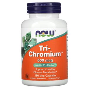 NOW Foods Tri-Chromium 500 mcg 180 Cápsulas Vegetais