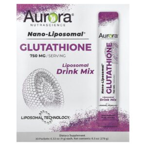 Aurora Nutrascience, Nano-Liposomal®, Glutationa, Mistura para Bebida Lipossomal, 30 Embalagens, 9 g (0,32 oz) Cada
