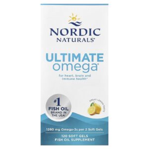 Nordic Naturals Ultimate Omega Limão 1.280 mg 120 Cápsulas Softgel (640 mg por Cápsula Softgel)
