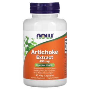 NOW Foods Extrato de Alcachofra 450 mg 90 Cápsulas Vegetais