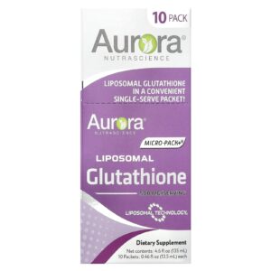 Aurora Nutrascience Micro-Pack+® Glutationa Lipossomal 10 Embalagens 135 ml (046 fl oz) Cada