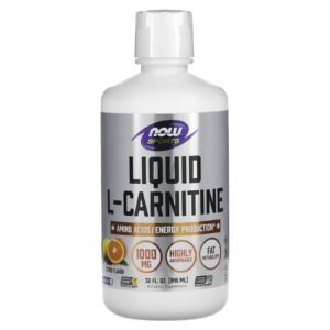 NOW Foods Sports L-carnitina Líquida Citrus 1.000 mg 946 ml (32 fl oz)