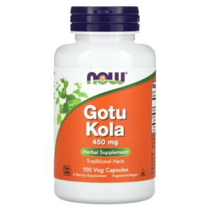 NOW Foods Gotu Kola 450 mg 100 Cápsulas Vegetais