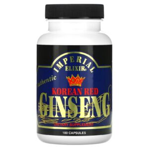 Imperial Elixir Ginseng Vermelho Coreano 100 Cápsulas (300 mg por Cápsula)