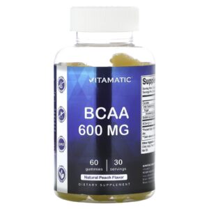 Vitamatic BCAA Pêssego Natural 60 Gomas (300 mg por Goma)