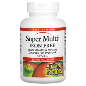 Natural Factors Super Multi Sem Ferro 90 Comprimidos