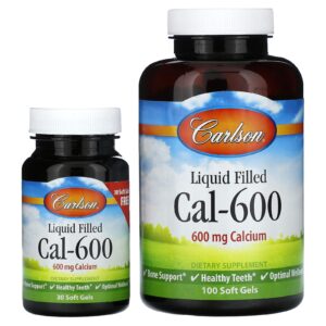 Carlson Cal-600 Preenchida com Líquido 600 mg 100 + 30 Cápsulas Softgel