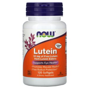 NOW Foods Luteína 10 mg 120 Cápsulas Softgel