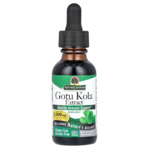 Natures Answer Extrato de Gotu Kola Sem Álcool 2.000 mg 30 ml (1 fl oz)