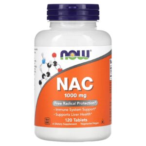NOW Foods, NAC, 1.000 mg, 120 Comprimidos