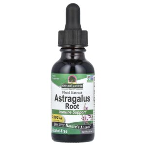 Natures Answer Raiz de Astrágalo Extrato Fluido Sem Álcool 2.000 mg 30 ml (1 fl oz)