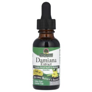 Natures Answer Extrato de Damiana Sem Álcool 2.500 mg 30 ml (1 fl oz)