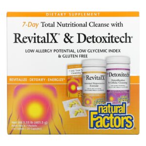 Natural Factors Limpeza Nutricional Total de 7 Dias com RevitalX e Detoxitech 6035 g (133 lb)